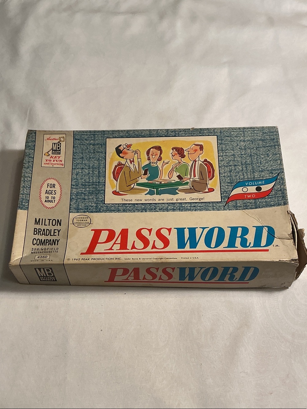 Vintage Milton Bradley Password Board Game - Blue and Red Box Artwork Volume 2